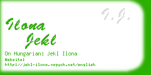 ilona jekl business card